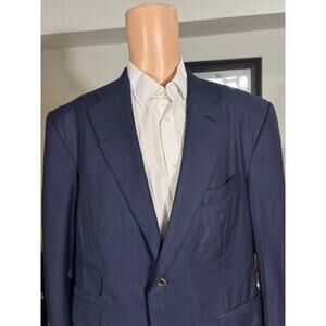 Tom Ford Navy Blazer Sport Coat 54C 44S US Men's Italy Wool EUC